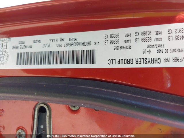 2010 Dodge Caliber Sxt მანქანა იყიდება აუქციონზე, vin: 1B3CB4HA0AD597027, აუქციონის ნომერი: 40070362