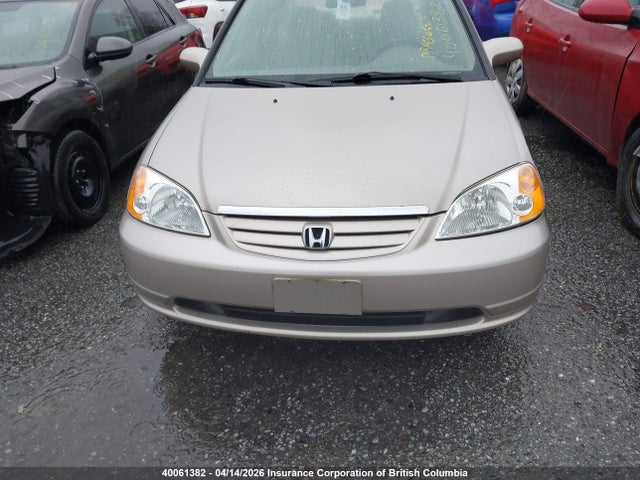 40061382 :رقم المزاد ، 2HGES16611H924706 vin ، 2001 Honda Civic Lx مزاد بيع