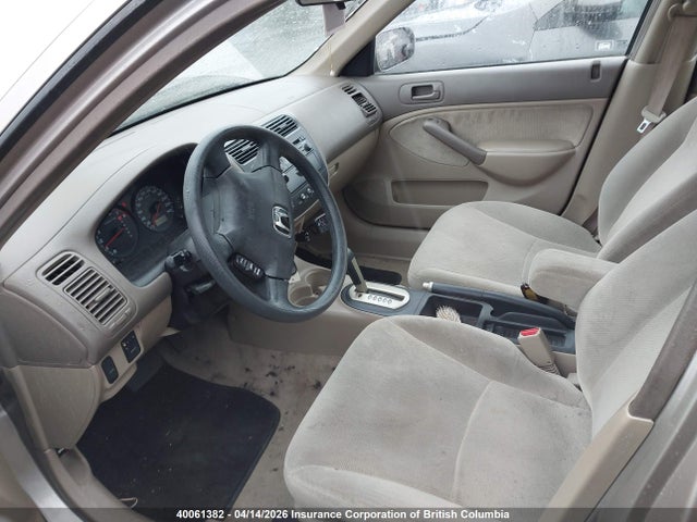40061382 :رقم المزاد ، 2HGES16611H924706 vin ، 2001 Honda Civic Lx مزاد بيع