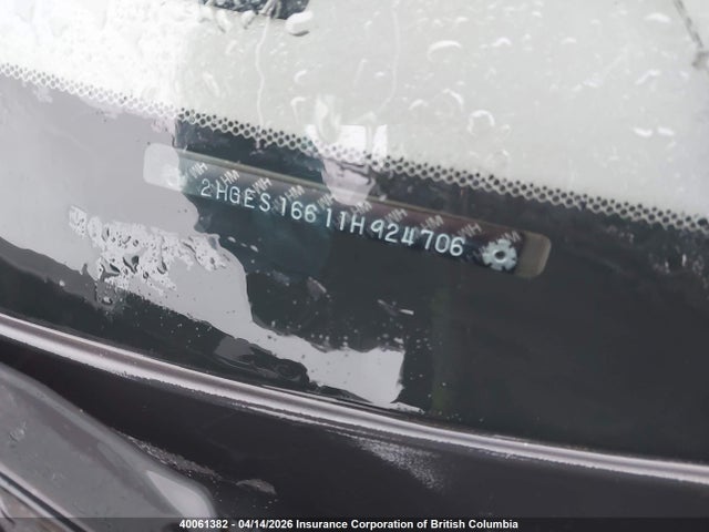 40061382 :رقم المزاد ، 2HGES16611H924706 vin ، 2001 Honda Civic Lx مزاد بيع