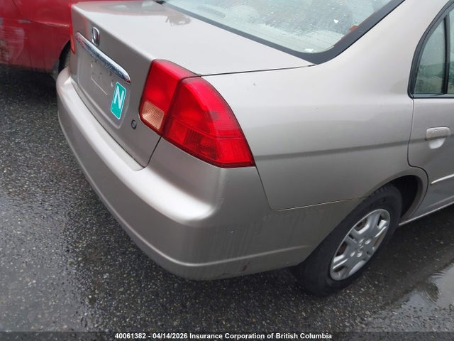 40061382 :رقم المزاد ، 2HGES16611H924706 vin ، 2001 Honda Civic Lx مزاد بيع