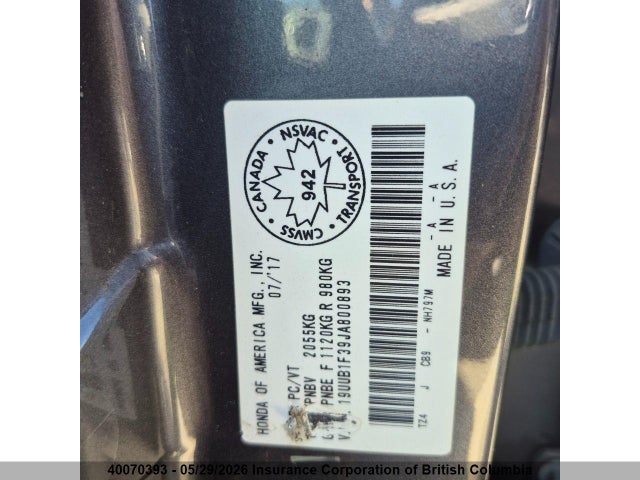 Auction sale of the 2018 Acura Tlx, vin: 19UUB1F39JA800893, lot number: 40070393