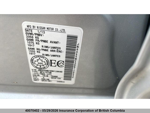 Aukcja sprzedaży 2013 Nissan Rogue, vin: JN8AS5MV3DW129648, numer aukcji: 40070402