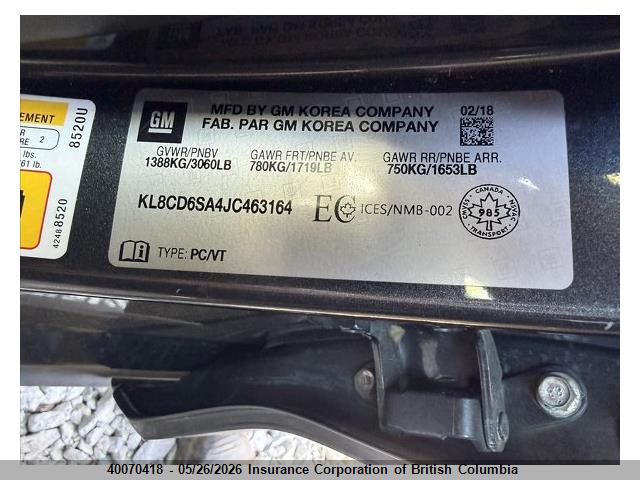 Chevrolet Spark 2018 KL8CD6SA4JC463164 Image 5