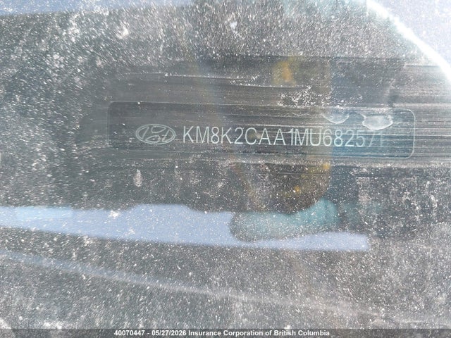 Продажа на аукционе авто 2021 Hyundai Kona, vin: KM8K2CAA1MU682571, номер лота: 40070447