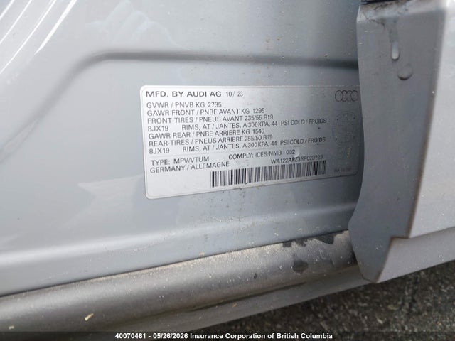 WA122AFZ3RP023723 Audi Q4 E-tron Sportback