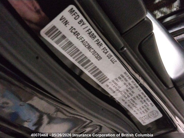 Продажа на аукционе авто 2021 Jeep Grand Cherokee Laredo, vin: 1C4RJFAG2MC707320, номер лота: 40070468