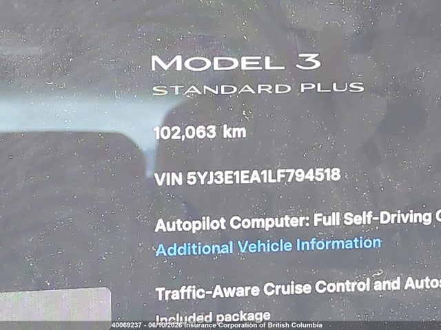 Продаж на аукціоні авто 2020 Tesla Model 3, vin: 5YJ3E1EA1LF794518, номер лоту: 40069237