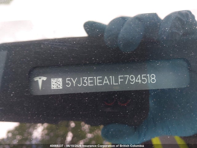 Продаж на аукціоні авто 2020 Tesla Model 3, vin: 5YJ3E1EA1LF794518, номер лоту: 40069237