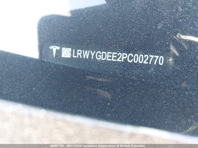 Aukcja sprzedaży 2023 Tesla Model Y, vin: LRWYGDEE2PC002770, numer aukcji: 40067728