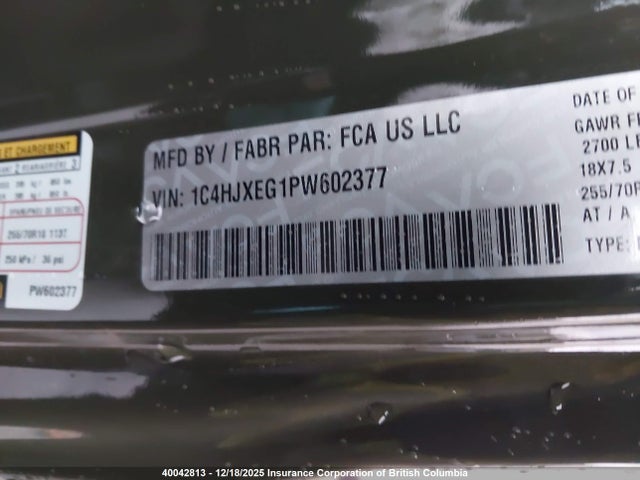 Продажа на аукционе авто 2023 Jeep Wrangler Sahara, vin: 1C4HJXEG1PW602377, номер лота: 40042813