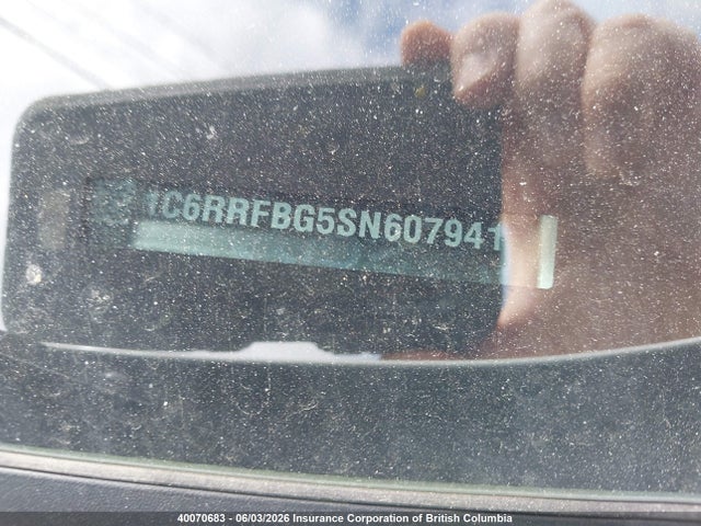 2025 Ram 1500 Big Horn/lone Star მანქანა იყიდება აუქციონზე, vin: 1C6RRFBG5SN607941, აუქციონის ნომერი: 40070683