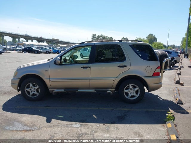 Aukcja sprzedaży 2001 Mercedes-benz Ml 320 Classic/elegance, vin: 4JGAB54E31A239535, numer aukcji: 40070684