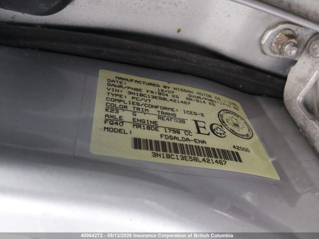 Продажа на аукционе авто 2008 Nissan Versa S/sl, vin: 3N1BC13E58L421467, номер лота: 40064272