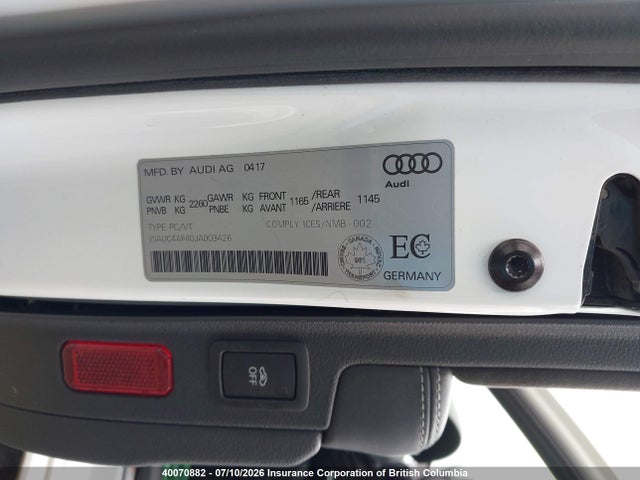 WAUC4AF40JA003426 Audi S4