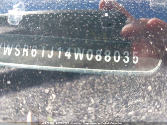 40070916 :رقم المزاد ، WVWSR61J14W088035 vin ، 2004 Volkswagen Jetta مزاد بيع