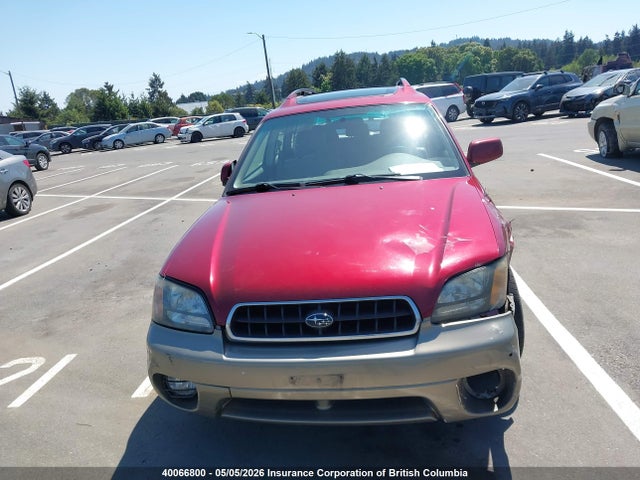 40066800 :رقم المزاد ، 4S3BH686X37600517 vin ، 2003 Subaru Legacy Outback Limited مزاد بيع