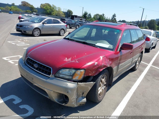 40066800 :رقم المزاد ، 4S3BH686X37600517 vin ، 2003 Subaru Legacy Outback Limited مزاد بيع