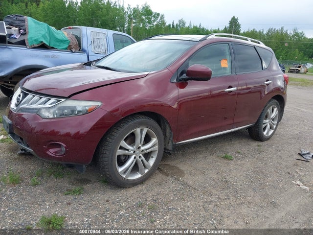 2009 Nissan Murano S/sl/le მანქანა იყიდება აუქციონზე, vin: JN8AZ18W09W120498, აუქციონის ნომერი: 40070944
