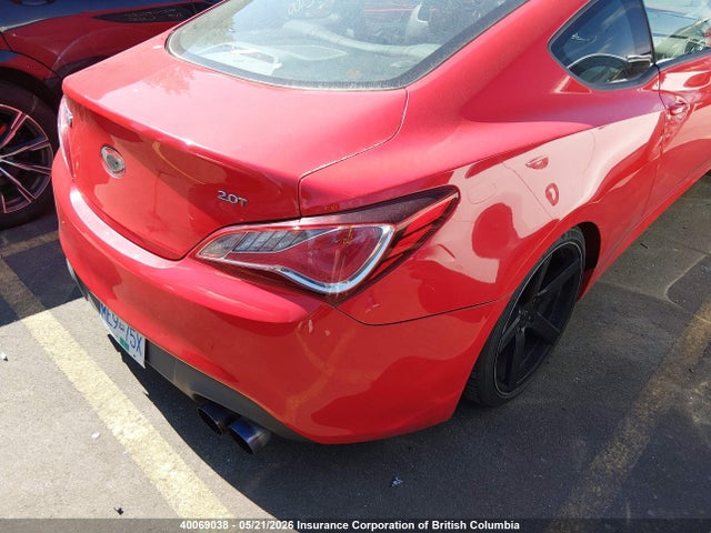 2013 Hyundai Genesis Coupe 2.0t მანქანა იყიდება აუქციონზე, vin: KMHHT6KD6DU093761, აუქციონის ნომერი: 40069038