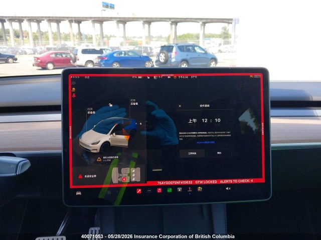 40071053 :رقم المزاد ، 7SAYGDEF5NF410632 vin ، 2022 Tesla Model Y Performance مزاد بيع