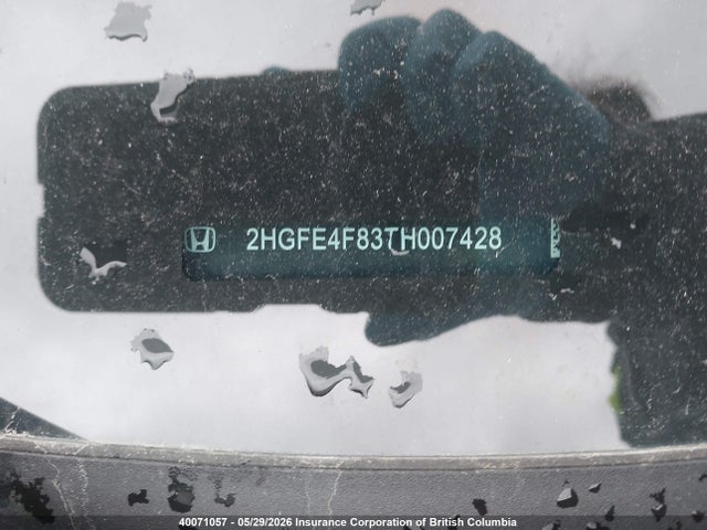 2026 Honda Civic მანქანა იყიდება აუქციონზე, vin: 2HGFE4F83TH007428, აუქციონის ნომერი: 40071057