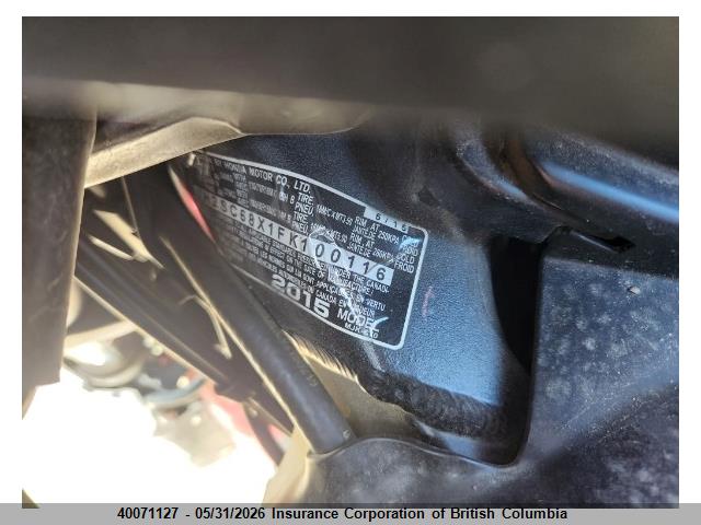 40071127 :رقم المزاد ، JH2SC68X1FK100116 vin ، 2015 Honda Gl1800 Al مزاد بيع