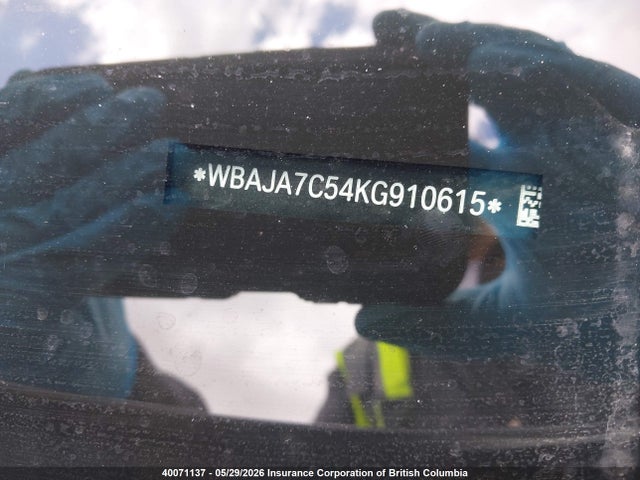 40071137 :رقم المزاد ، WBAJA7C54KG910615 vin ، 2019 Bmw 530i مزاد بيع