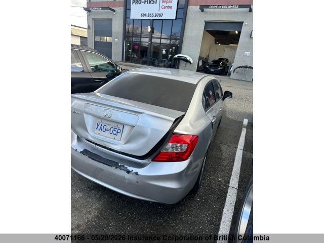 40071166 :رقم المزاد ، 2HGFB2F44CH120377 vin ، 2012 Honda Civic مزاد بيع