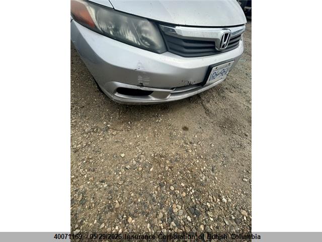 40071169 :رقم المزاد ، 2HGFB2F95CH005878 vin ، 2012 Honda Civic مزاد بيع