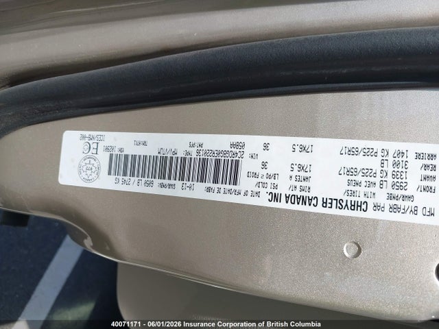 40071171 :رقم المزاد ، 2C4RDGBG0ER220136 vin ، 2014 Dodge Grand Caravan Se مزاد بيع