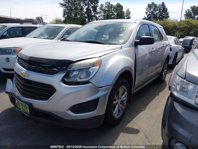 2017 Chevrolet Equinox Ls მანქანა იყიდება აუქციონზე, vin: 2GNFLEEK6H6237532, აუქციონის ნომერი: 40067923