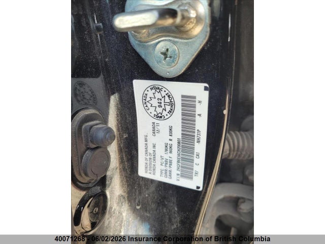 Продаж на аукціоні авто 2012 Honda Civic, vin: 2HGFB6E56CH200801, номер лоту: 40071268