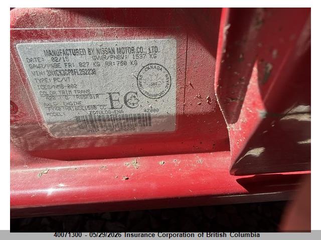 Aukcja sprzedaży 2015 Nissan Micra, vin: 3N1CK3CP8FL252238, numer aukcji: 40071300