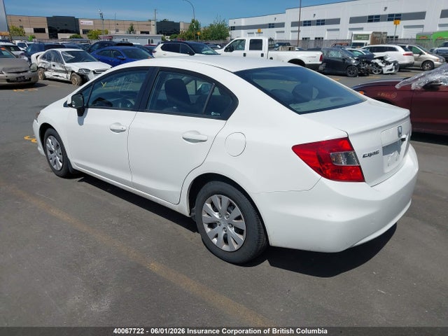 40067722 :رقم المزاد ، 2HGFB2F45CH062876 vin ، 2012 Honda Civic Lx مزاد بيع