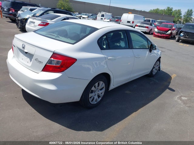 40067722 :رقم المزاد ، 2HGFB2F45CH062876 vin ، 2012 Honda Civic Lx مزاد بيع