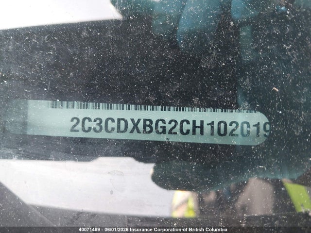 40071489 :رقم المزاد ، 2C3CDXBG2CH102019 vin ، 2012 Dodge Charger Se مزاد بيع