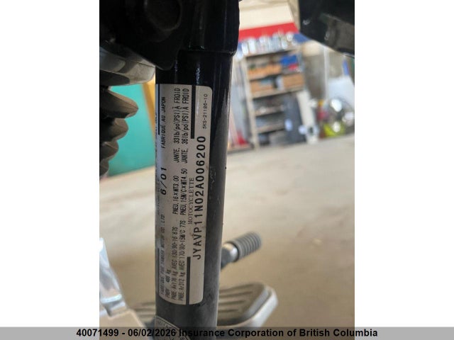 Aukcja sprzedaży 2002 Yamaha Vp11 N, vin: JYAVP11N02A006200, numer aukcji: 40071499