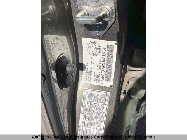 Aukcja sprzedaży 2006 Honda Civic, vin: 2HGFA16346H033734, numer aukcji: 40071509