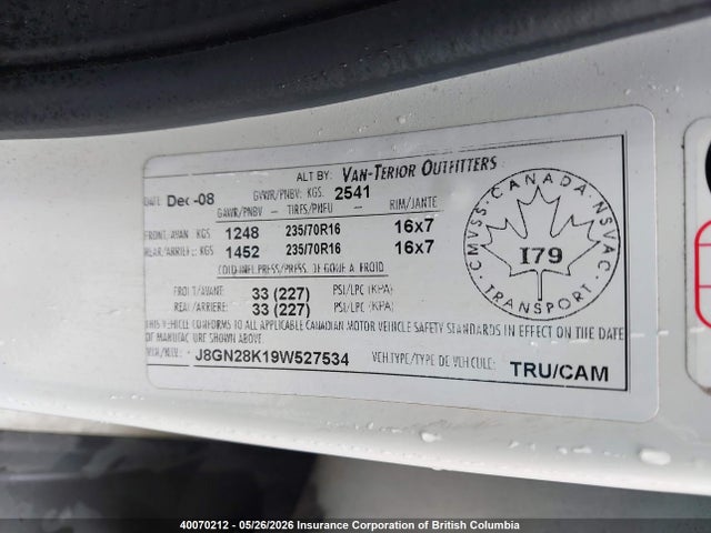 2009 Jeep Liberty Sport მანქანა იყიდება აუქციონზე, vin: 1J8GN28K19W527534, აუქციონის ნომერი: 40070212