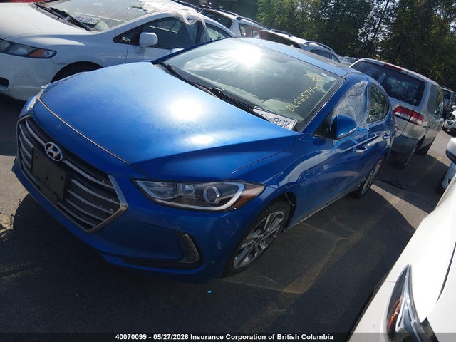 2018 Hyundai Elantra Sel/value/limited მანქანა იყიდება აუქციონზე, vin: KMHD84LFXJU649294, აუქციონის ნომერი: 40070099