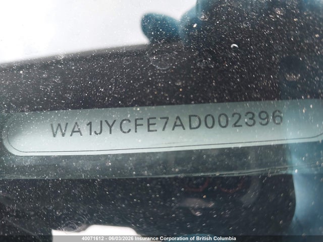 40071612 :رقم المزاد ، WA1JYCFE7AD002396 vin ، 2010 Audi Q7 مزاد بيع