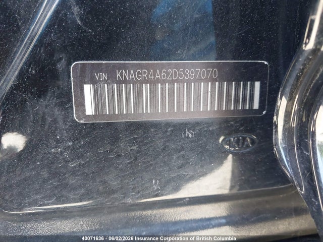 40071636 :رقم المزاد ، KNAGR4A62D5397070 vin ، 2013 Kia Optima Sx مزاد بيع