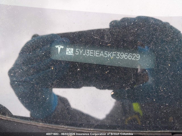 Продажа на аукционе авто 2019 Tesla Model 3, vin: 5YJ3E1EA5KF396629, номер лота: 40071683