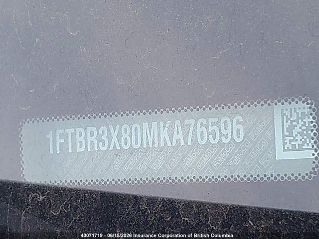 1FTBR3X80MKA76596 Ford Transit T-250