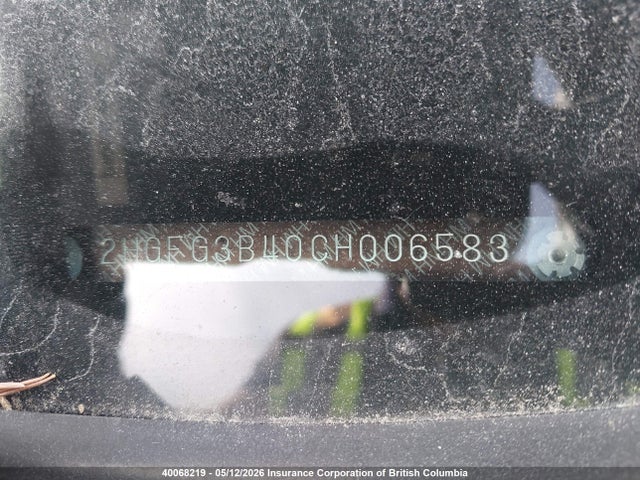 Продажа на аукционе авто 2012 Honda Civic Lx, vin: 2HGFG3B40CH006583, номер лота: 40068219