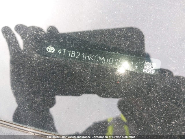 2021 Toyota Camry Xle/se მანქანა იყიდება აუქციონზე, vin: 4T1B21HK0MU015414, აუქციონის ნომერი: 40068229