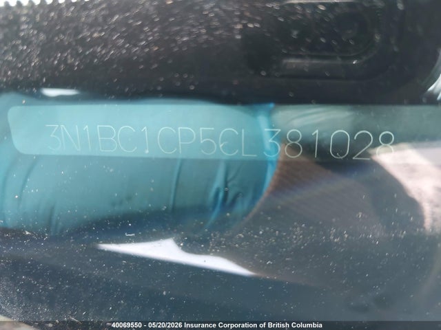 40069550 :رقم المزاد ، 3N1BC1CP5CL381028 vin ، 2012 Nissan Versa S/sl مزاد بيع