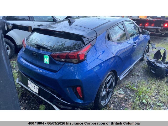 2019 Hyundai Veloster Turbo/turbo R-spec/turbo Ultimate მანქანა იყიდება აუქციონზე, vin: KMHTH6AB0KU009958, აუქციონის ნომერი: 40071804