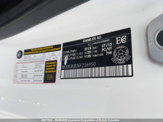 40071842 :رقم المزاد ، WDDKJ8JB3EF236950 vin ، 2014 Mercedes-benz E 350 4matic مزاد بيع
